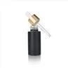 30ml Clear Black Empty Essential Oil Bottle With Dropper Cap