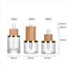 30ml Clear Dropper Bottles With Wooden Lid