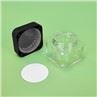 3oz Square Clear Child Resistant Safe Jar