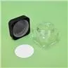 3oz Square Clear Child Resistant Safe Jar