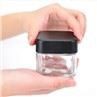 3oz Square Clear Child Resistant Safe Jar