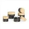 50g Black Cosmetic Cream Container Glass Jar With Lid