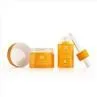 50G Frosted Face Cream Glass Jar And 1 Oz Dropper Bottles