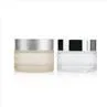 50g Glass Skincare Jars Blue Eye Cream Bottle Container