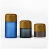 50ml Black Child Proof Wooden Lid Glass Container Jars