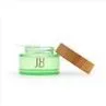 50ml Green Cosmetic Glass Cream Jar With Bamboo Lid