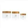 50ml White Plastic Jars With Bamboo Lids Body Cream Jars Wholesale