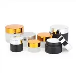 5ml 10ml 15ml Small Cosmetic Glass Jar Cosmetic Cream Jar Container With Metal/Plastic Lids Frosted Glass Jar