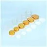 5ml 10ml 15ml Small Cosmetic Glass Jar Cosmetic Cream Jar Container With Metal/Plastic Lids Frosted Glass Jar