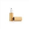 5ML 10ML Glass Roll On Ball Bottles With Bamboo Cap