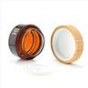 70g Amber Cosmetic Jar With Wooden Lid