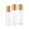 80ml 100ml Bamboo Lotion Bottle Glass Frosted Foundation Bottle