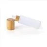 80ml 100ml Bamboo Lotion Bottle Glass Frosted Foundation Bottle