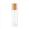 80ml 100ml Bamboo Lotion Bottle Glass Frosted Foundation Bottle