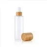 80ml 100ml Glass Lotion Bottles With Bamboo Lotion Pump
