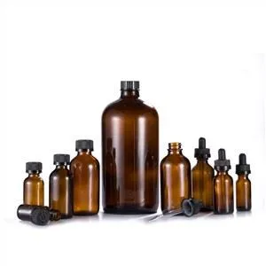 8oz Clear Glass Boston Round Bottle for Essential Oil, Lotion, Shampoo, Serum, Soap and More