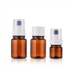 Amber Plastic Refillable Foundation Bottle