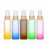 Bamboo Glass Foundation Bottle Gradient Lotion Pump Bottle