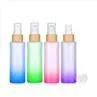 Bamboo Glass Foundation Bottle Gradient Lotion Pump Bottle