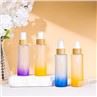 Bamboo Glass Foundation Bottle Gradient Lotion Pump Bottle