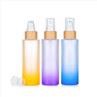 Bamboo Glass Foundation Bottle Gradient Lotion Pump Bottle