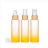 Bamboo Glass Foundation Bottle Gradient Lotion Pump Bottle