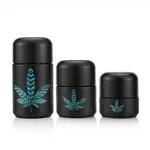 Black Glass Child Resistant Container Jar