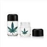 Black Lid Clear Child Proof Glass Jar