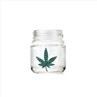 Black Lid Clear Child Proof Glass Jar