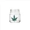 Black Lid Clear Child Proof Glass Jar