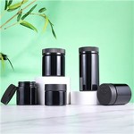 Black Plastic Jar With Child Safety Cap 90ml 140ml 160ml