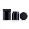 Black Plastic Jar With Child Safety Cap 90ml 140ml 160ml