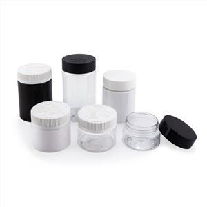 Black Plastic Medicine Bottle With Childproof Cap