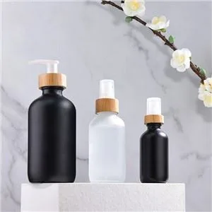 Black White Matte Boston Reusable Glass Spray Bottles 2 Oz 4oz 8 Oz Airless Pump Foundation Bottle