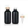 Black White Matte Boston Reusable Glass Spray Bottles 2 Oz 4oz 8 Oz Airless Pump Foundation Bottle