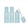 Blue Push Button Glass Tincture Bottles