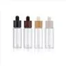 Clear 10ml Glass Bottle With Pipette Bamboo Wooden Lid Essential Oil Bottles Wholesale