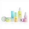 Clear Frosted Skincare Cosmetics Set Cream Glass Bottles And Jars