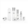 Clear Frosted Skincare Cosmetics Set Cream Glass Bottles And Jars