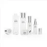 Clear Frosted Skincare Cosmetics Set Cream Glass Bottles And Jars