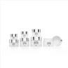 Clear Frosted Skincare Cosmetics Set Cream Glass Bottles And Jars