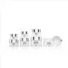 Clear Frosted Skincare Cosmetics Set Cream Glass Bottles And Jars