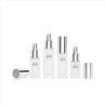 Clear Frosted Skincare Cosmetics Set Cream Glass Bottles And Jars