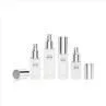 Clear Frosted Skincare Cosmetics Set Cream Glass Bottles And Jars