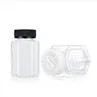 Clear Hexagonal Plastic Childproof Jar