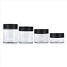 Clear Round Cannabis Jar With Black Childproof Lid