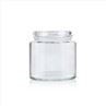 Clear Round Cannabis Jar With Black Childproof Lid