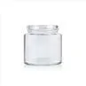 Clear Round Cannabis Jar With Black Childproof Lid
