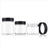Clear Round Glass Bottle With Black Childproof Cap
