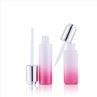 Square Cosmetic Cream Packaging Glass Bottle Skincare Container
